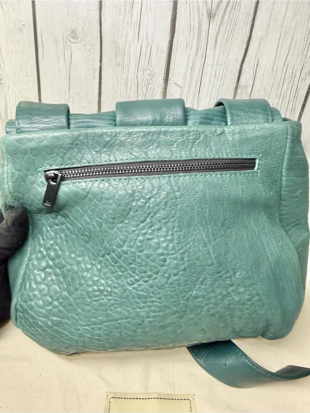 PRE LOVED Daniella Lehavi Teal Leather Shoulder Bag Eva Messenger